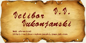 Velibor Vukonjanski vizit kartica